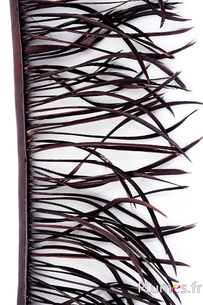 Oie guirlande avec cuir - long. 13-19 cm - café